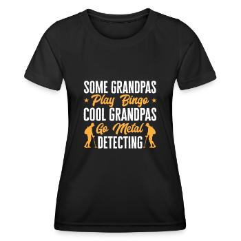 Détecteur de métaux Détection de métaux Chasse au trésor - T-shirt sport Femme - noir - Devant - AI Model Female 172 light (172cm)