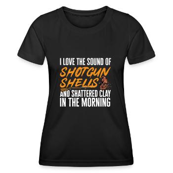 Trapschießen Skeet Tontaubenschießen - Frauen Funktions-T-Shirt - Schwarz - Vorne - AI Model Female 172 light (172cm)