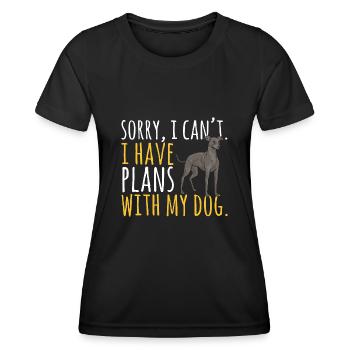Italian Greyhound Greyhound Dogs - Women's Functional T-Shirt - black - Front - AI Model Female 172 light (172cm)