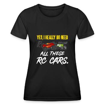 RC Car Ferngesteuertes Auto - Frauen Funktions-T-Shirt - Schwarz - Vorne - AI Model Female 172 light (172cm)