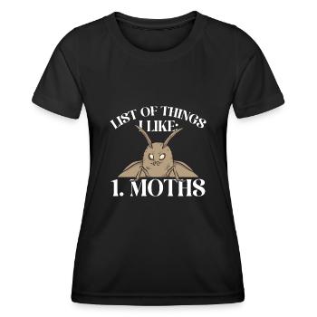 Moths Insect Collector Entomologist - Women's Functional T-Shirt - black - Front - AI Model Female 172 light (172cm)