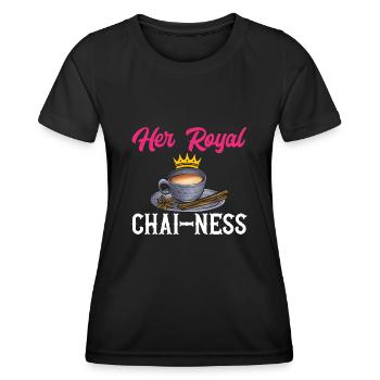 Chai Tea Masala Chai - Women's Functional T-Shirt - black - Front - AI Model Female 172 light (172cm)