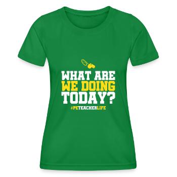 Professeur d’éducation physique Professeur d’éducation physique - T-shirt sport Femme - vert - Devant - AI Model Female 172 dark (172cm)