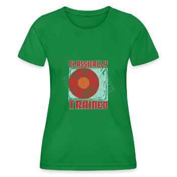 Classically Trained Vintage Record Player - Women's Functional T-Shirt - kelly green - Front - AI Model Female 172 dark (172cm)
