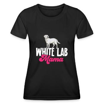 Labrador Retriever blanc Labrador Labrador blanc - T-shirt sport Femme - noir - Devant - AI Model Female 172 light (172cm)