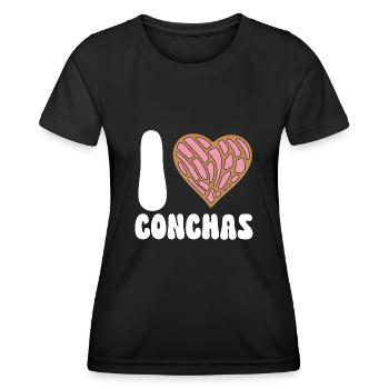 Concha Hispanic Mexican Pan Dulce - Women's Functional T-Shirt - black - Front - AI Model Female 172 light (172cm)