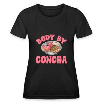 Concha Hispanique Mexicain Pan Dulce - T-shirt sport Femme - noir - Devant - AI Model Female 172 light (172cm)