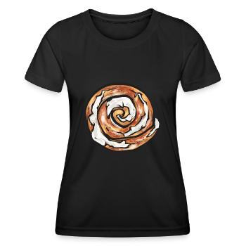 Cinnamon roll - Women's Functional T-Shirt - black - Front - AI Model Female 172 light (172cm)