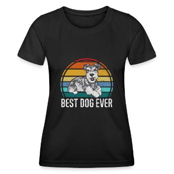 Schnauzer nain Chien Schnauzer - T-shirt sport Femme - noir - Devant - AI Model Female 172 light (172cm)