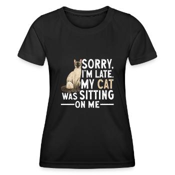 Siamese Cat Siamese Cat - Women's Functional T-Shirt - black - Front - AI Model Female 172 light (172cm)