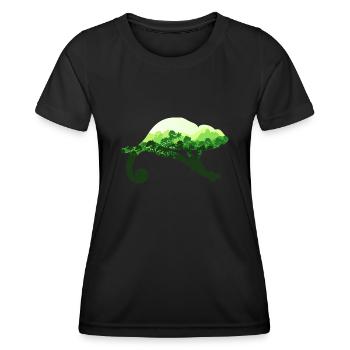 Caméléon - T-shirt sport Femme - noir - Devant - AI Model Female 172 light (172cm)