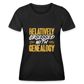 Généalogie Généalogie Généalogiste - T-shirt sport Femme - noir - Devant - AI Model Female 172 light (172cm)