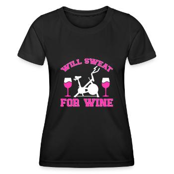 Indoor Cycling Bike Workout - Women's Functional T-Shirt - black - Front - AI Model Female 172 light (172cm)