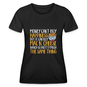 Makkaroni Käse Liebhaber Mac And Cheese - Frauen Funktions-T-Shirt - Schwarz - Vorne - AI Model Female 172 light (172cm)