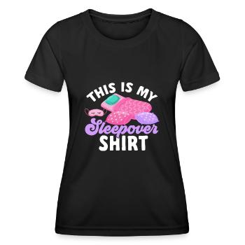 Soirée pyjama pyjama soirée pyjama - T-shirt sport Femme - noir - Devant - AI Model Female 172 light (172cm)