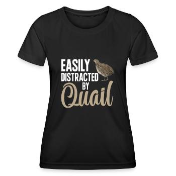 Quail Bird - Women's Functional T-Shirt - black - Front - AI Model Female 172 light (172cm)
