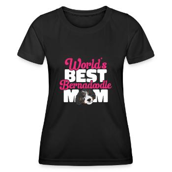 Bernedoodle Dog - Women's Functional T-Shirt - black - Front - AI Model Female 172 light (172cm)