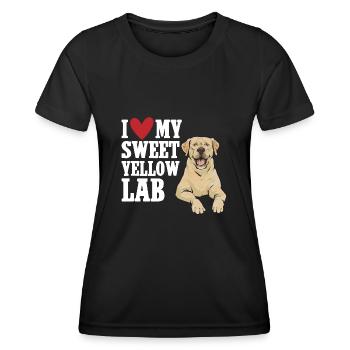 Yellow Labrador Retriever - Women's Functional T-Shirt - black - Front - AI Model Female 172 light (172cm)