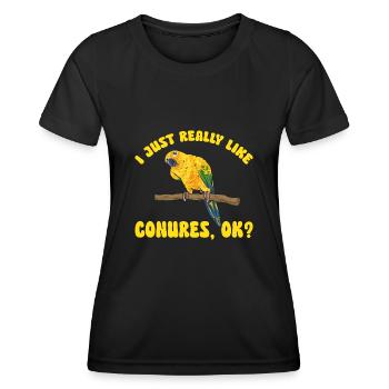 Parakeet, Parrot, Parakeet, Bird - Women's Functional T-Shirt - black - Front - AI Model Female 172 light (172cm)