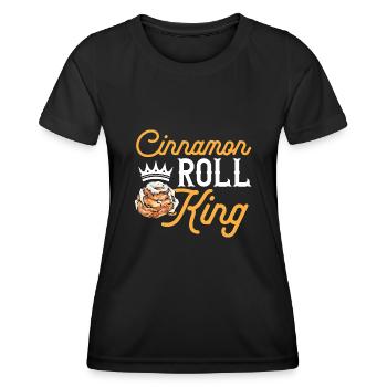 Cinnamon roll - Women's Functional T-Shirt - black - Front - AI Model Female 172 light (172cm)