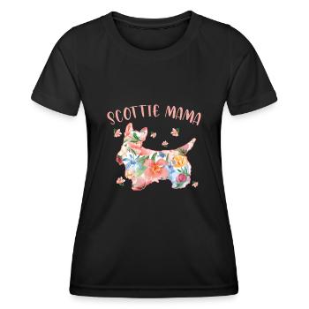 Scottish Terrier Scottie Dog - Women's Functional T-Shirt - black - Front - AI Model Female 172 light (172cm)