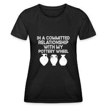 Töpferei Töpfern Töpfer Künstler Lehm - Frauen Funktions-T-Shirt - Schwarz - Vorne - AI Model Female 172 light (172cm)