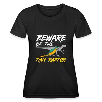 Gelbbrustara Papagei Blue And Yellow Macaw - Frauen Funktions-T-Shirt - Schwarz - Vorne - AI Model Female 172 light (172cm)