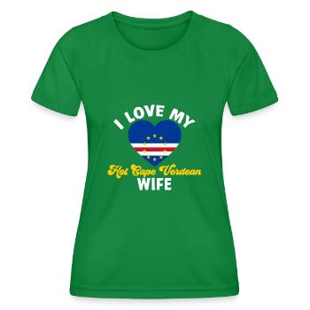 Drapeau du Cap-Vert Drapeau du Cap-Vert - T-shirt sport Femme - vert - Devant - AI Model Female 172 dark (172cm)