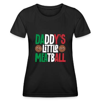 Boulettes de viande Italie Cuisine italienne - T-shirt sport Femme - noir - Devant - AI Model Female 172 light (172cm)