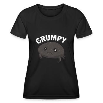 Black Rain Frog Breviceps Fuscus Frog - Women's Functional T-Shirt - black - Front - AI Model Female 172 light (172cm)