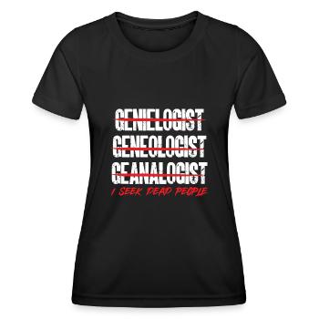 Genealogie Ahnenforschung Ahnenforscher - Frauen Funktions-T-Shirt - Schwarz - Vorne - AI Model Female 172 light (172cm)