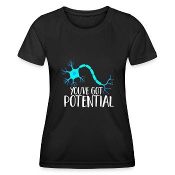 Neurologie, Infirmière, Cerveau, Neurologue - T-shirt sport Femme - noir - Devant - AI Model Female 172 light (172cm)