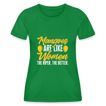 Mango Frucht Mango - Frauen Funktions-T-Shirt - Kelly Green - Vorne - AI Model Female 172 dark (172cm)