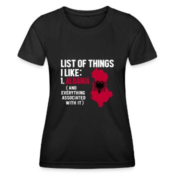 Albanian Flag Albanian Eagle Shqiponja - Women's Functional T-Shirt - black - Front - AI Model Female 172 light (172cm)