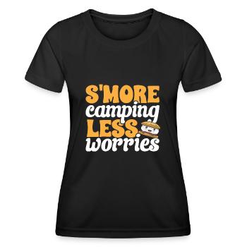 S'more Campfire Marshmallow Camping - T-shirt sport Femme - noir - Devant - AI Model Female 172 light (172cm)