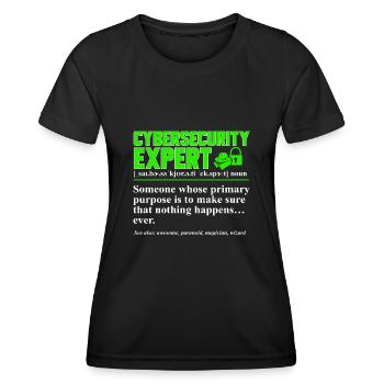 Cybersecurity Hackers IT Security - Women's Functional T-Shirt - black - Front - AI Model Female 172 light (172cm)