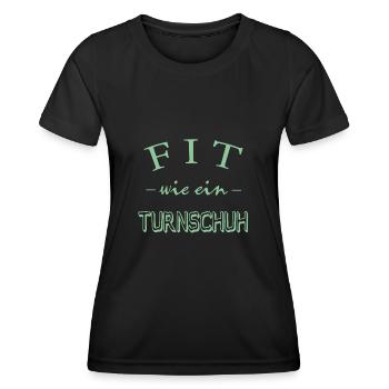 Fit wie ein Turnschuh - Frauen Funktions-T-Shirt - Schwarz - Vorne - AI Model Female 172 light (172cm)