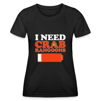 Krabben Rangoon Crab Rangoon - Women's Functional T-Shirt - black - Front - AI Model Female 172 light (172cm)