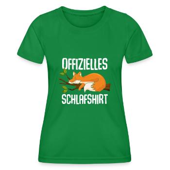 Chemise de nuit officielle Fox - T-shirt sport Femme - vert - Devant - AI Model Female 172 dark (172cm)