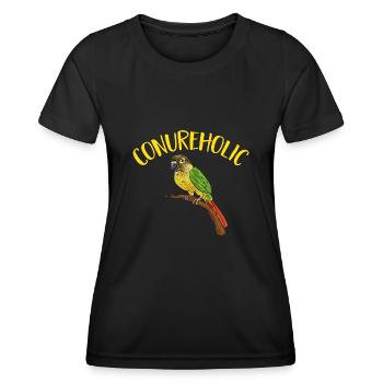 Molinasittich Papagei Vogel Sittich - Frauen Funktions-T-Shirt - Schwarz - Vorne - AI Model Female 172 light (172cm)