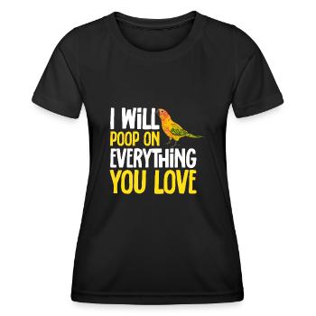 Parakeet, Parrot, Parakeet, Bird - Women's Functional T-Shirt - black - Front - AI Model Female 172 light (172cm)