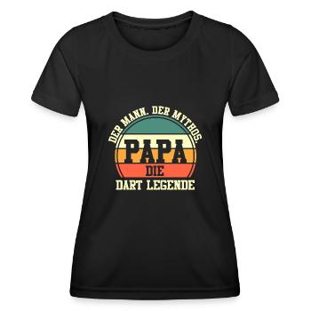 Dart Dartsspieler Darts - Frauen Funktions-T-Shirt - Schwarz - Vorne - AI Model Female 172 light (172cm)