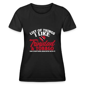 Drapeau de Trinité-et-Tobago - T-shirt sport Femme - noir - Devant - AI Model Female 172 light (172cm)