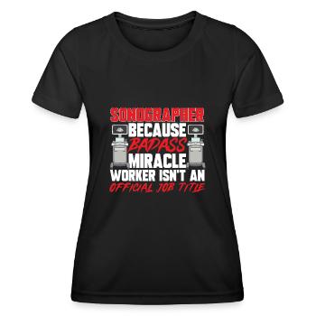 Kardiologe Medizinische Sonographie Ultraschall - Frauen Funktions-T-Shirt - Schwarz - Vorne - AI Model Female 172 light (172cm)