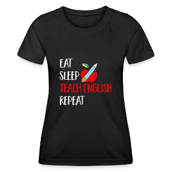 Teacher English Second Language Foreign Language - Women's Functional T-Shirt - black - Front - AI Model Female 172 light (172cm)