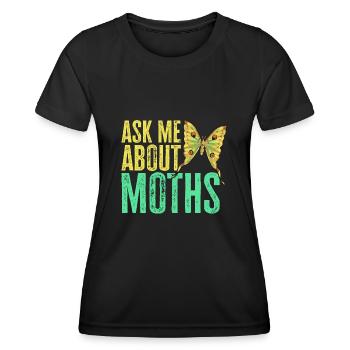 Moths Insect Collector Entomologist - Women's Functional T-Shirt - black - Front - AI Model Female 172 light (172cm)