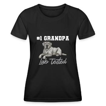 Silberner Labrador Retriever Silberner Lab - Frauen Funktions-T-Shirt - Schwarz - Vorne - AI Model Female 172 light (172cm)