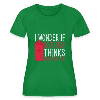 Ketchup Tomato ketchup - Women's Functional T-Shirt - kelly green - Front - AI Model Female 172 dark (172cm)
