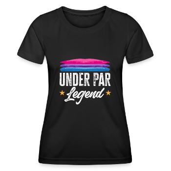 Discgolf Disc Golf Frisbee - Frauen Funktions-T-Shirt - Schwarz - Vorne - AI Model Female 172 light (172cm)