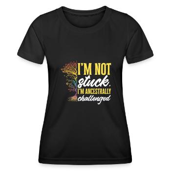 Genealogie Ahnenforschung Ahnenforscher - Frauen Funktions-T-Shirt - Schwarz - Vorne - AI Model Female 172 light (172cm)